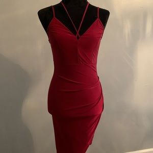 Burgundy Midi Dress